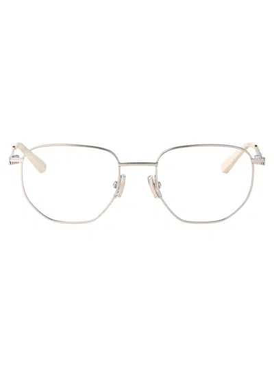Bottega Veneta Silver-silver-transparent Metal Glasses