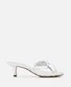 Bottega Veneta Silver Slip On Heels In Multi