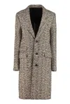 Bottega Veneta Single-breasted Boucle Fabric Coat