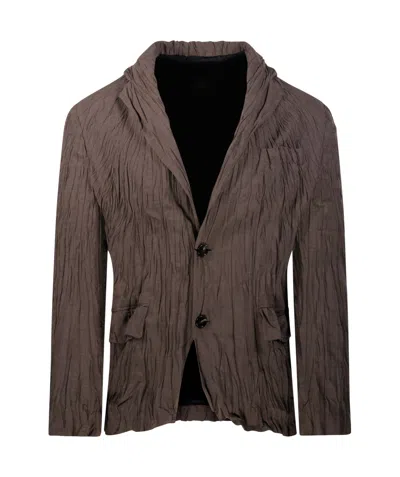 Bottega Veneta Single Breasted Casual Jacket In Brown