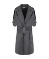 Bottega Veneta Belted Wool And Cashmere Coat In Black