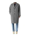 Bottega Veneta Single-breasted Coat In Gray Mixed Color