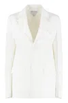 Bottega Veneta Single-breasted Cotton Blazer In White