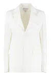 Bottega Veneta Single-breasted Cotton Blazer In White