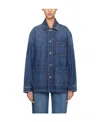 Bottega Veneta Single-breasted Denim Jacket In Blue