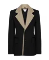 Bottega Veneta Single-breasted Long-sleeved Suit Jacket In Black