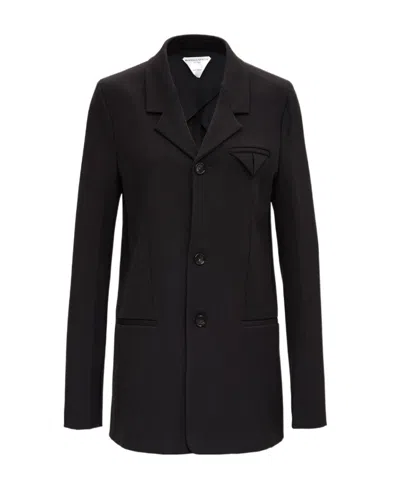 Bottega Veneta Single-breasted Split-sleeve Blazer In Black