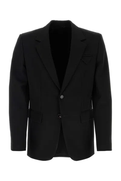 Bottega Veneta Single Breasted Tailored Blazer In Black