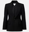 Bottega Veneta Single-breasted Wool Blazer In Black
