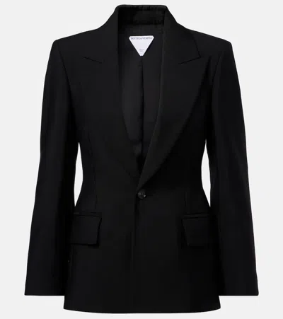 Bottega Veneta Single-breasted Wool Blazer In Black
