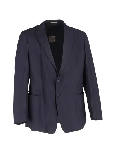 Pre-owned Bottega Veneta Single-breasted Wool Blazer In Blue