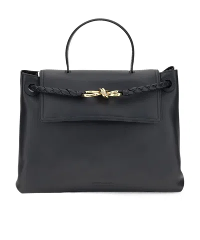 Bottega Veneta Single Handle Shoulder Bag In Black