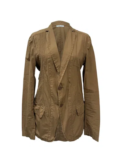 Pre-owned Bottega Veneta Single-breasted Buttoned Blazer In Brown