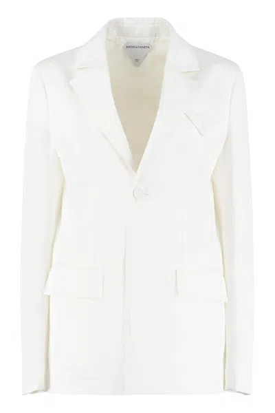 Bottega Veneta Single-breasted Cotton Blazer In Multi