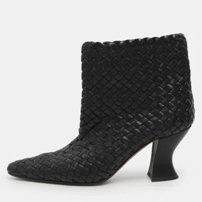 Pre-owned Bottega Veneta Size 36 Black Leather Ankle Length Boots