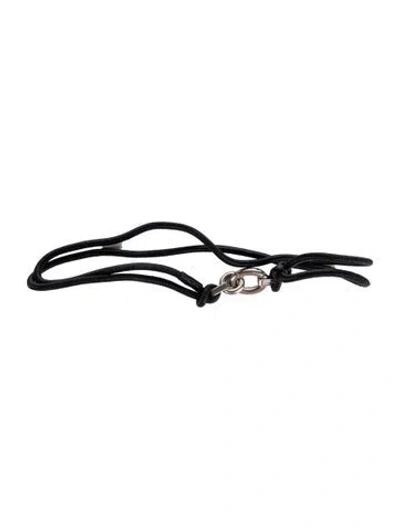 Pre-owned Bottega Veneta Skinny Leather Belt In Black