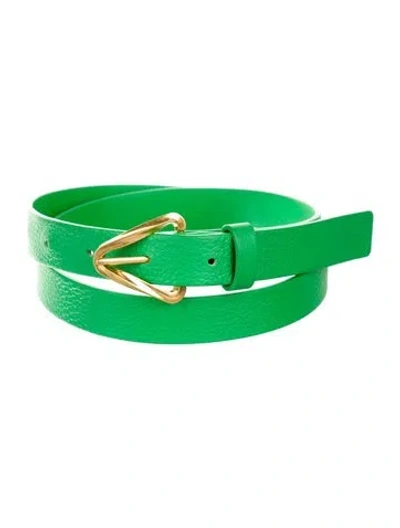 Pre-owned Bottega Veneta Skinny Leather Belt In Green