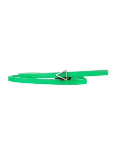 Pre-owned Bottega Veneta Skinny Leather Belt In Green