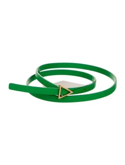 Pre-owned Bottega Veneta Skinny Leather Belt In Green