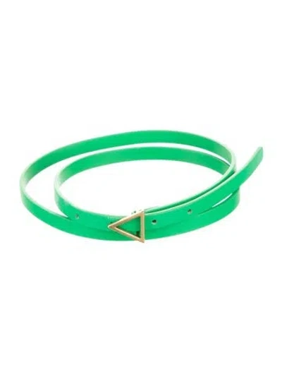 Pre-owned Bottega Veneta Skinny Leather Belt In Green