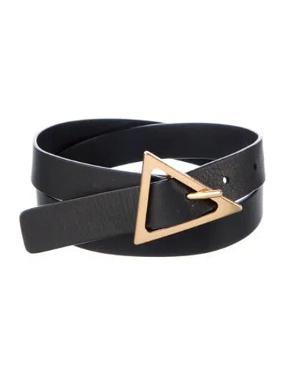Pre-owned Bottega Veneta Skinny Leather Belt Kit In Black