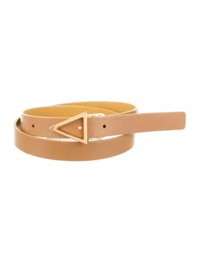 Pre-owned Bottega Veneta Skinny Leather Belt Kit W/ Tags In Yellow