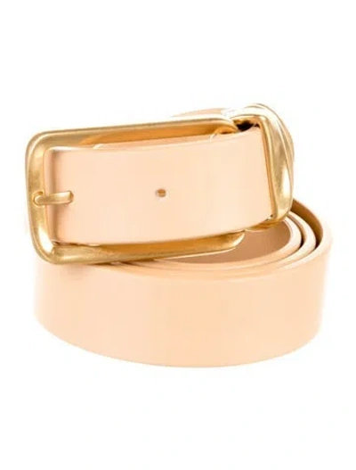 Pre-owned Bottega Veneta Skinny Leather Belt In Neutral
