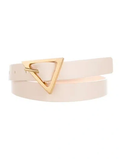 Pre-owned Bottega Veneta Skinny Leather Belt In Pink