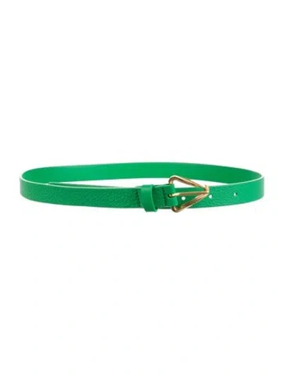 Pre-owned Bottega Veneta Skinny Leather Waist Belt In Green