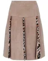Bottega Veneta Pleated Leather Mini Skirt