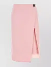 Bottega Veneta Skirt Twill Button Detail Slit Wrap Design