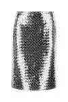 Bottega Veneta Intrecciato Lamb Leather Metallic Skirt