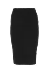 Bottega Veneta Black Terry Fabric Skirt In Black