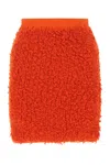 Bottega Veneta Elasticated Waistband Mini Skirt In Orange