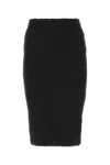 Bottega Veneta Black Terry Fabric Skirt In Black