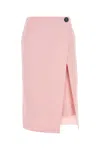 Bottega Veneta Skirt Twill Button Detail Slit Wrap Design In Pink