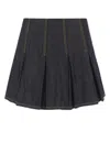 Bottega Veneta Dark Blue Denim Mini Skirt In 3399