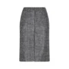 Bottega Veneta Stylish Black Printed Leather Midi Skirt For Women From Ss23 Collection In Black
