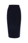 Bottega Veneta Midnight Blue Cashmere Blend Skirt In Blue