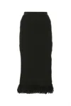 Bottega Veneta Dark Brown Cotton Skirt In Brown