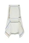 Bottega Veneta Exclusive Checked Cotton Midi Skirt In Checked