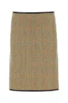 Bottega Veneta Prince Of Wales Wool Skirt In Multicolor