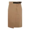 Bottega Veneta Wrap Midi Skirt In Pale Oak