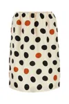 Bottega Veneta Silk Skirt With Polka Dot Pattern And Elastic Waistband In Printed