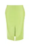 Bottega Veneta Shearling Knee-length Skirt With Front Slit In Yellow