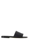 Bottega Veneta Nappa Leather Slippers Strap Woven In Black