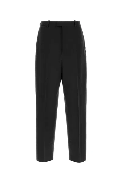Bottega Veneta Slate Stretch Wool Blend Trouser In Vulcano