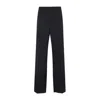 Bottega Veneta Straight Wool Casual Pants In Black