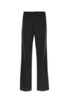 Bottega Veneta Straight Wool Casual Pants In Black