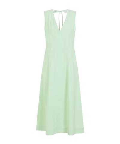 BOTTEGA VENETA BOTTEGA VENETA V-NECK SLEEVELESS MIDI DRESS
